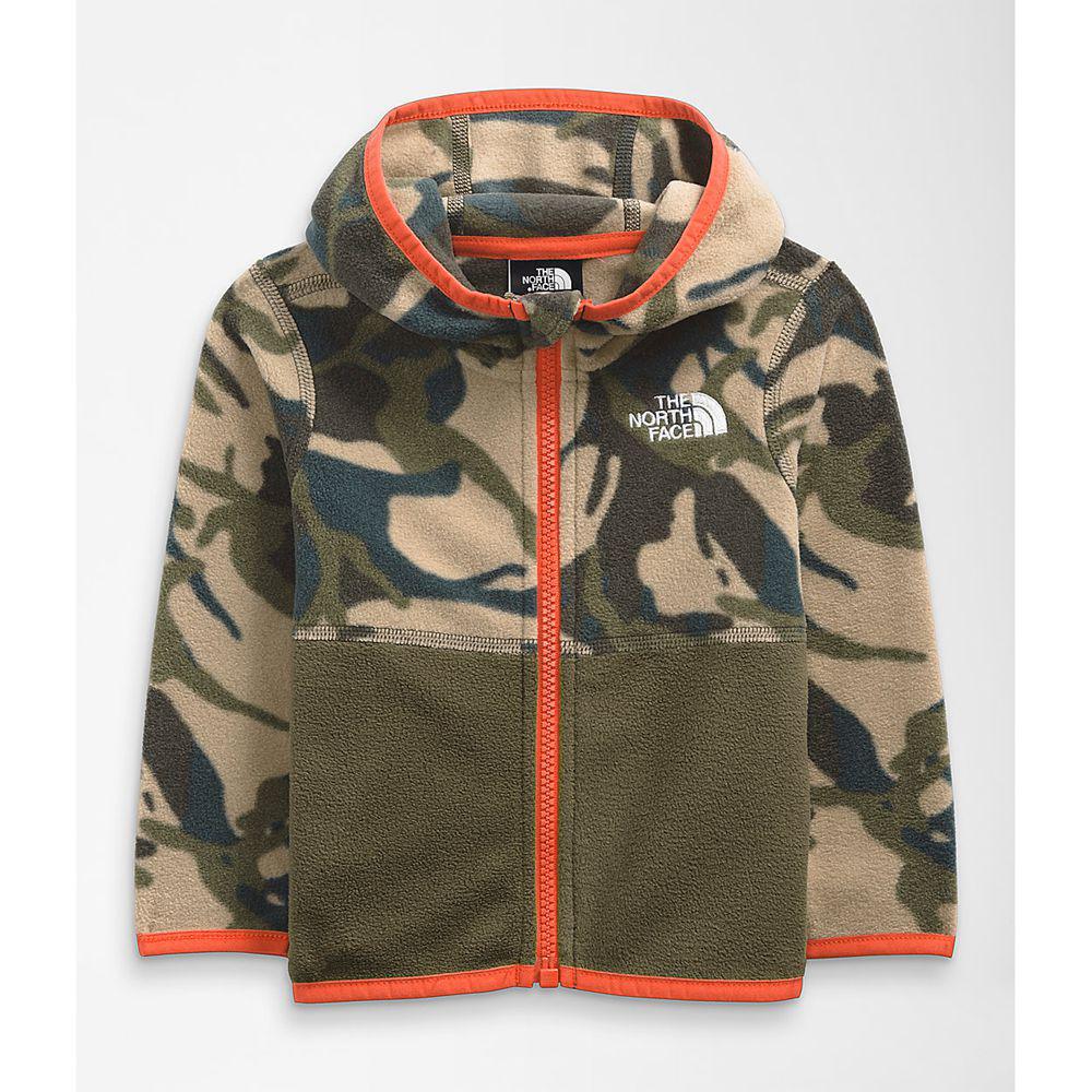 The North Face Glacier Full Zip Μωρό Φούτερ Hoodie - Πρασινο Καμουφλάζ (SEGF64327)